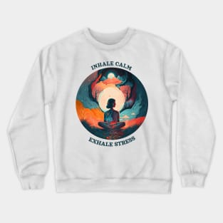 Inhale calm, Exhale stress Crewneck Sweatshirt